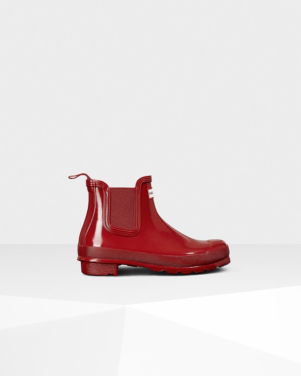 Botas Chelsea Hunter Mujer - Original Gloss - Rojos - TZYLHMB-72